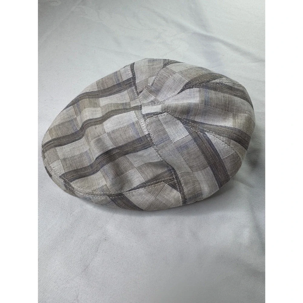 Epoch Hats Company Mens Gray Plaid Cotton Flat Cap Ivy Driving Hat‎ S/M